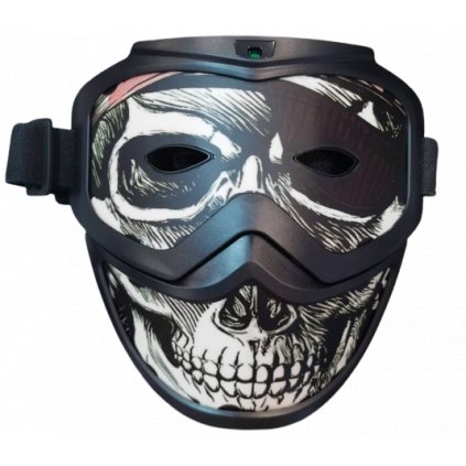 LED svítící maska reagující na zvuk - Skull Pirate