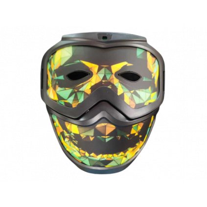 LED svítící maska reagující na zvuk - Multicolor Devil