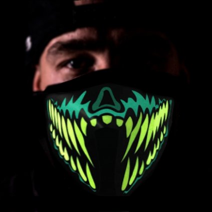 Rave rouška Teeth | Maska reagující na zvuk