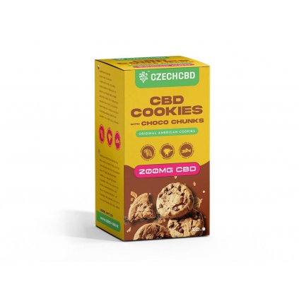 CBD Cookies s čoko kousky, 200 mg CBD