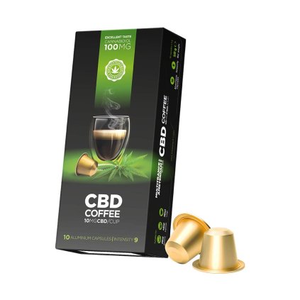 CBD Coffee Capsules (10mg CBD) Karton 10 balení x 10 kapslí