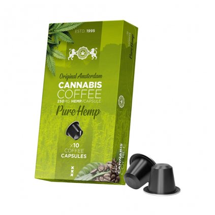 Cannabis Coffee Capsules (250mg Hemp) Karton 10 balení x 10 kapslí