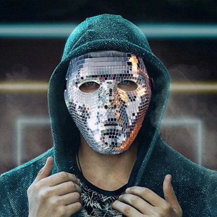 rave glitter silver masks