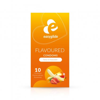Ochutené kondómy EasyGlide - 10 kusov