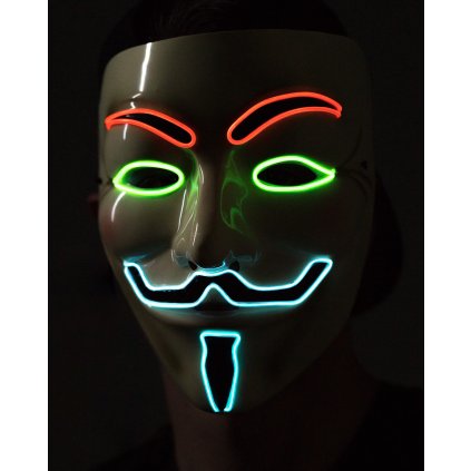 734 anonymous vendeta led maska multicolor