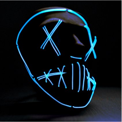 rave festival mask blue