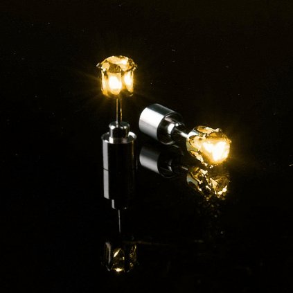 LED svietiace náušnice - oranžová