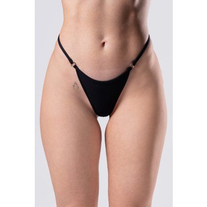 all black bikini bottom front view