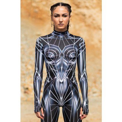 black mirror rave costume close view