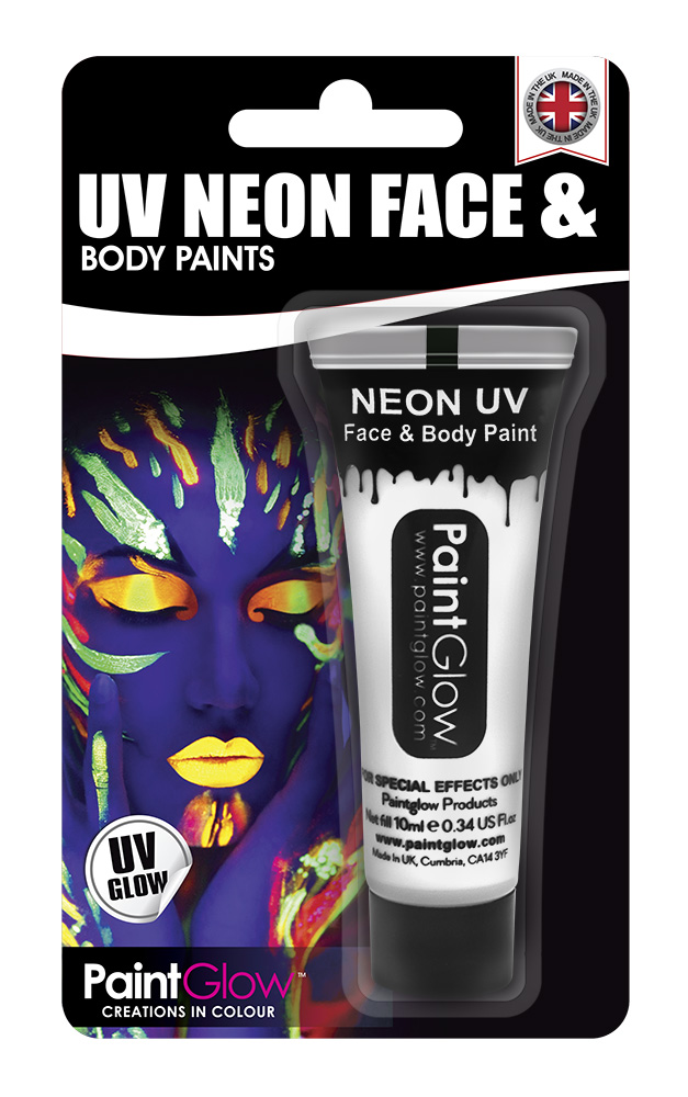 Levně PaintGlow UV tělová barva | bílá 10ml