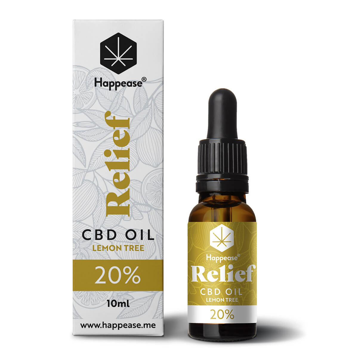 Levně Happease Happease® Relief 20% CBD olej Lemon Tree, 2000mg, 10ml
