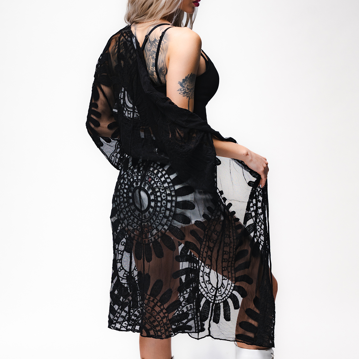 Levně RAVE-S Dámské černé kimono | BOHO