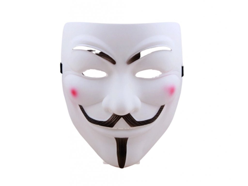 Levně RAVEON Maska Anonymous Vendeta | Bílá