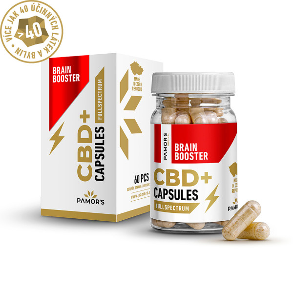 Levně Pamor CBD + KAPSLE BRAIN BOOSTER - tablety na učení 60 cps