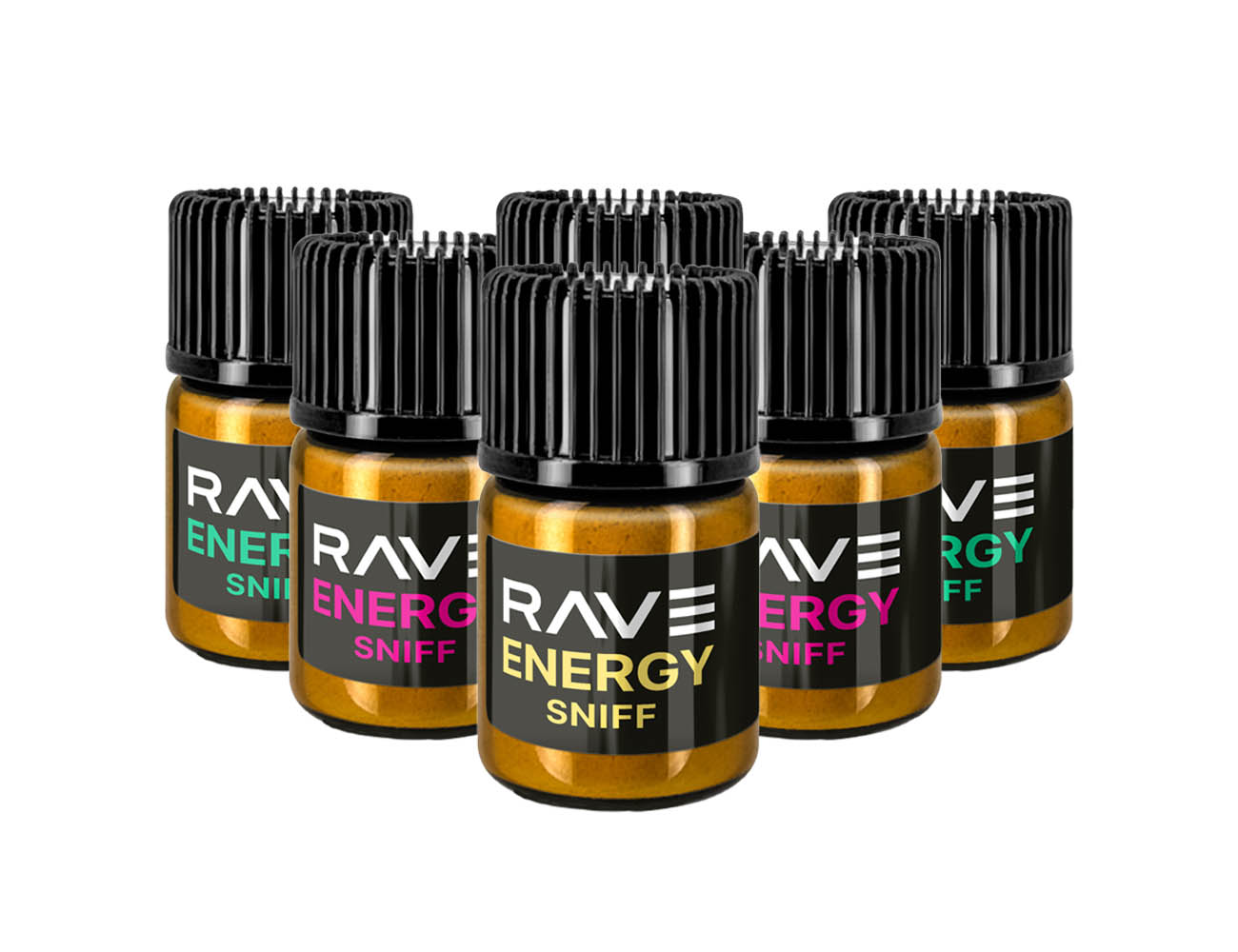 Levně 6x RAVE ENERGY SNIFF | Výhodné balení mix