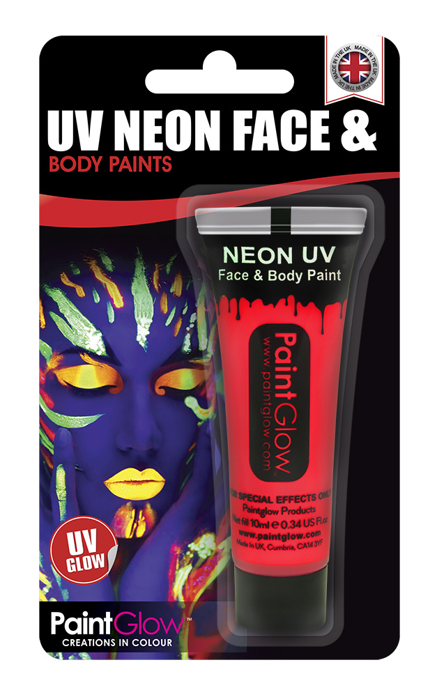 Levně PaintGlow UV tělová barva | Červená