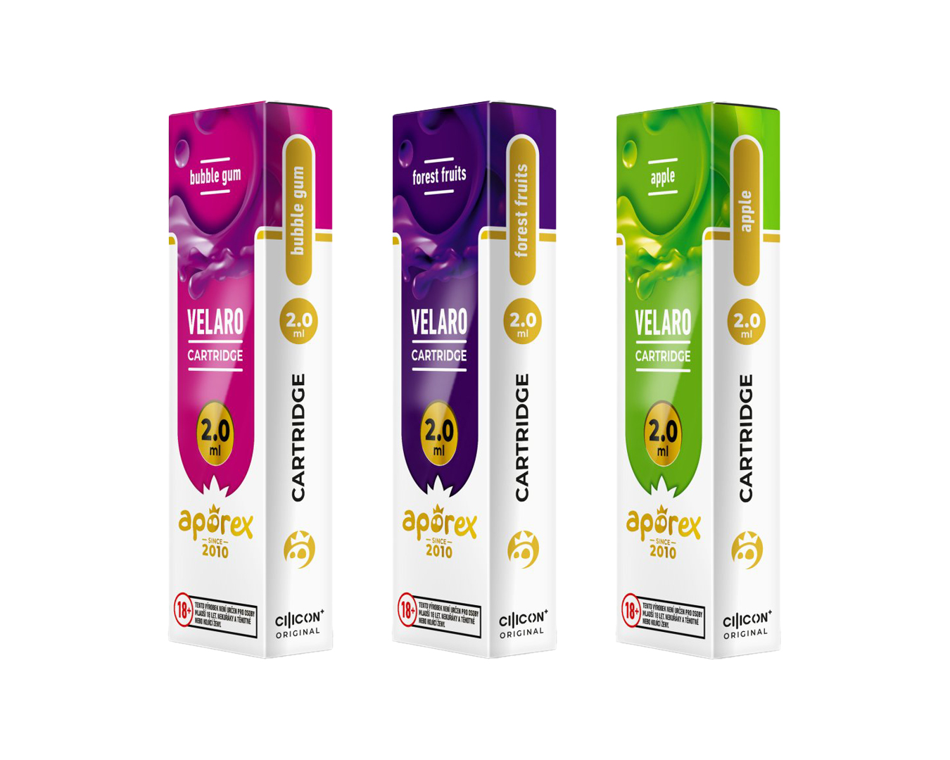 3x Aporex výhodné balení 8OHHC cartridge mix 2ml