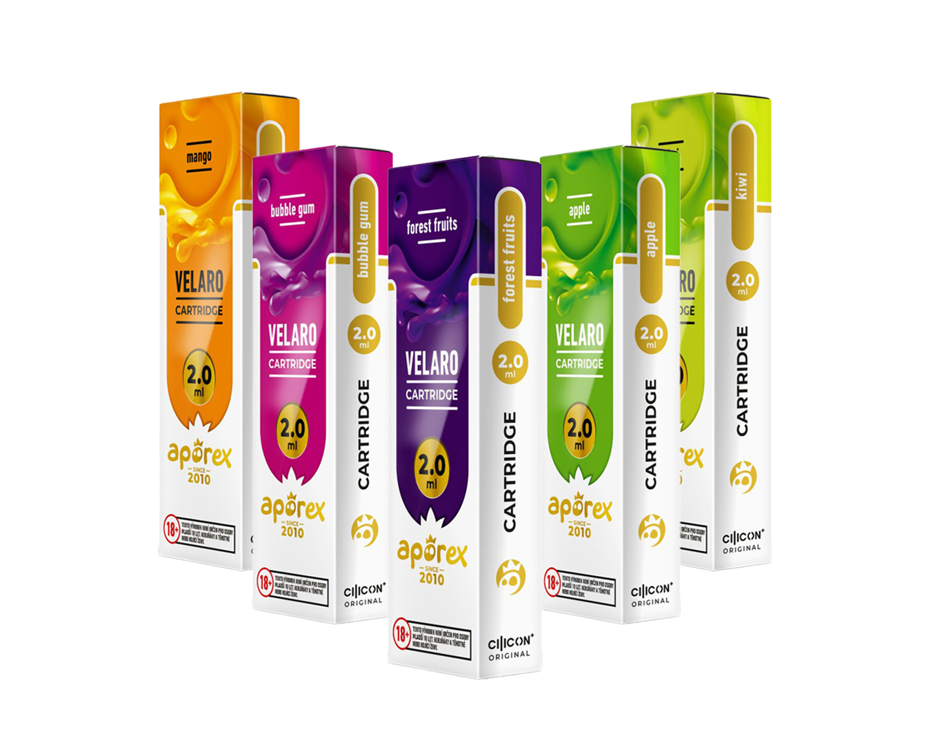 5x Aporex výhodné balení 8OHHC cartridge mix 2ml