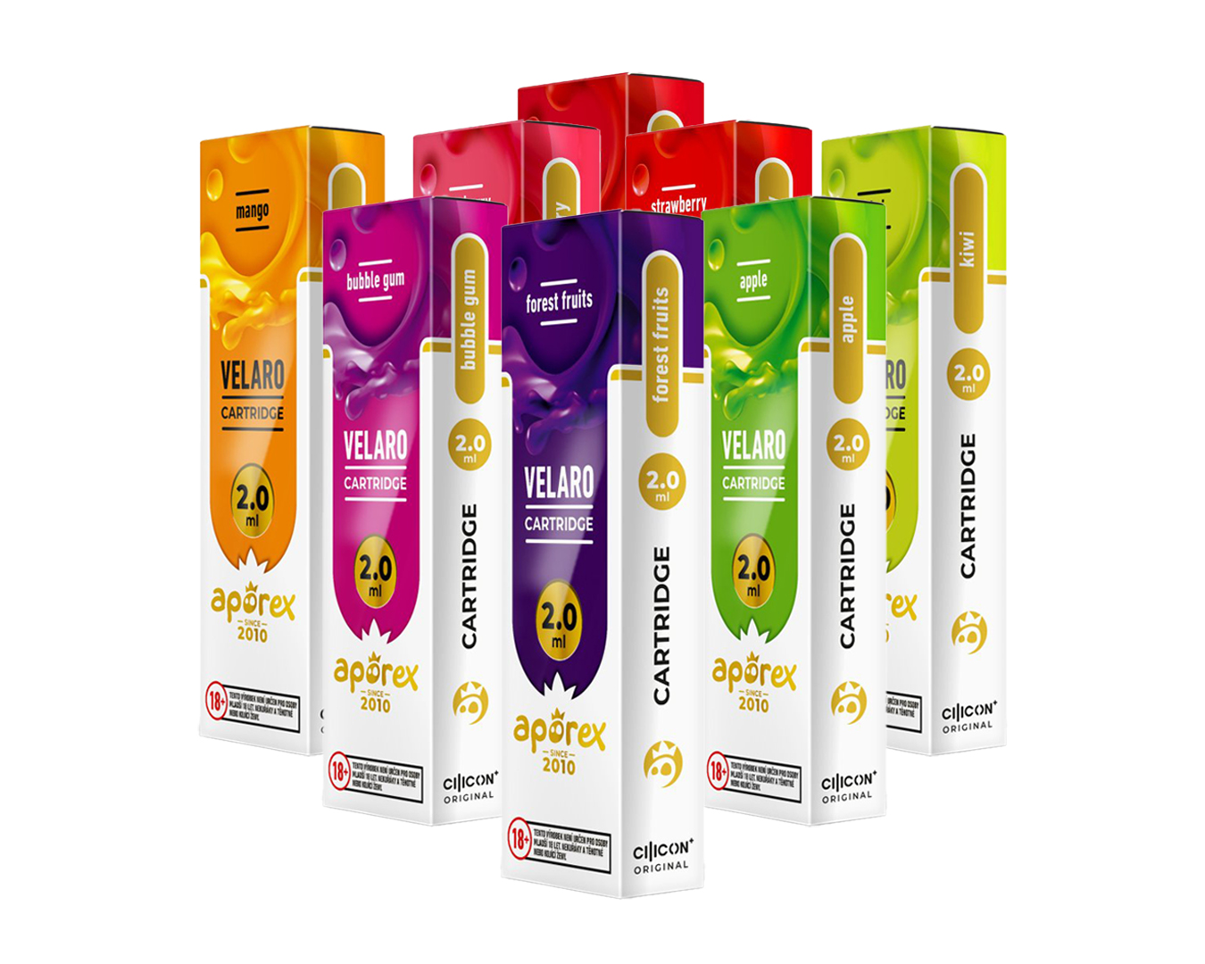 8x Aporex výhodné balení 8OHHC cartridge mix 2ml