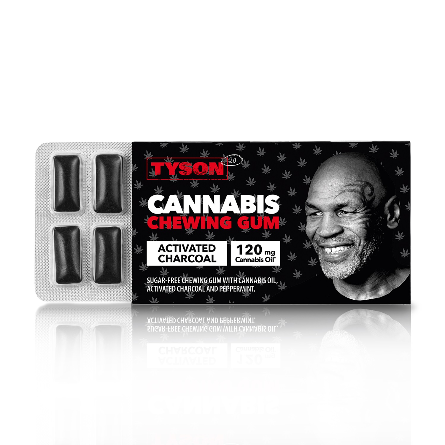 Levně Tyson 2.0 Cannabis žvýkačky s aktivním uhlím -Svěžest s extra silou