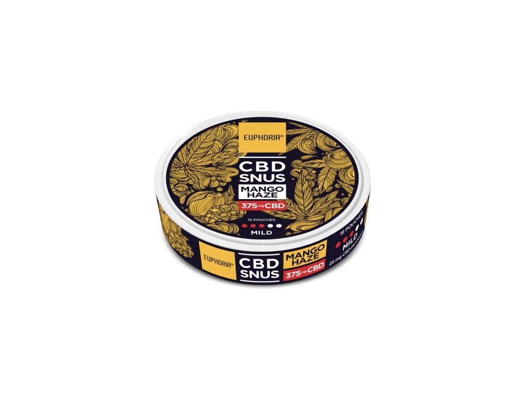Levně Euphoria CBD SNUS Mango Haze 375 mg (15 x 25 mg)