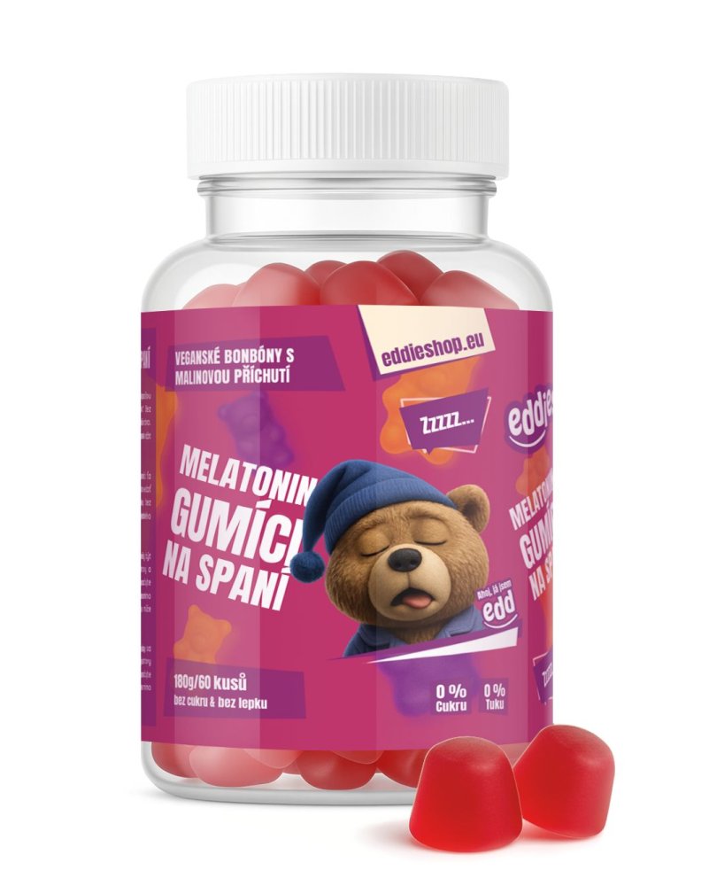 Eddies - Gumídci na spánek s melatoninem vegan malina