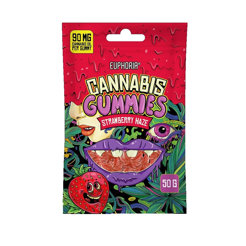 Levně Euphoria Cannabis Gummies Strawberry Haze Sladké potěšení s nádechem konopí