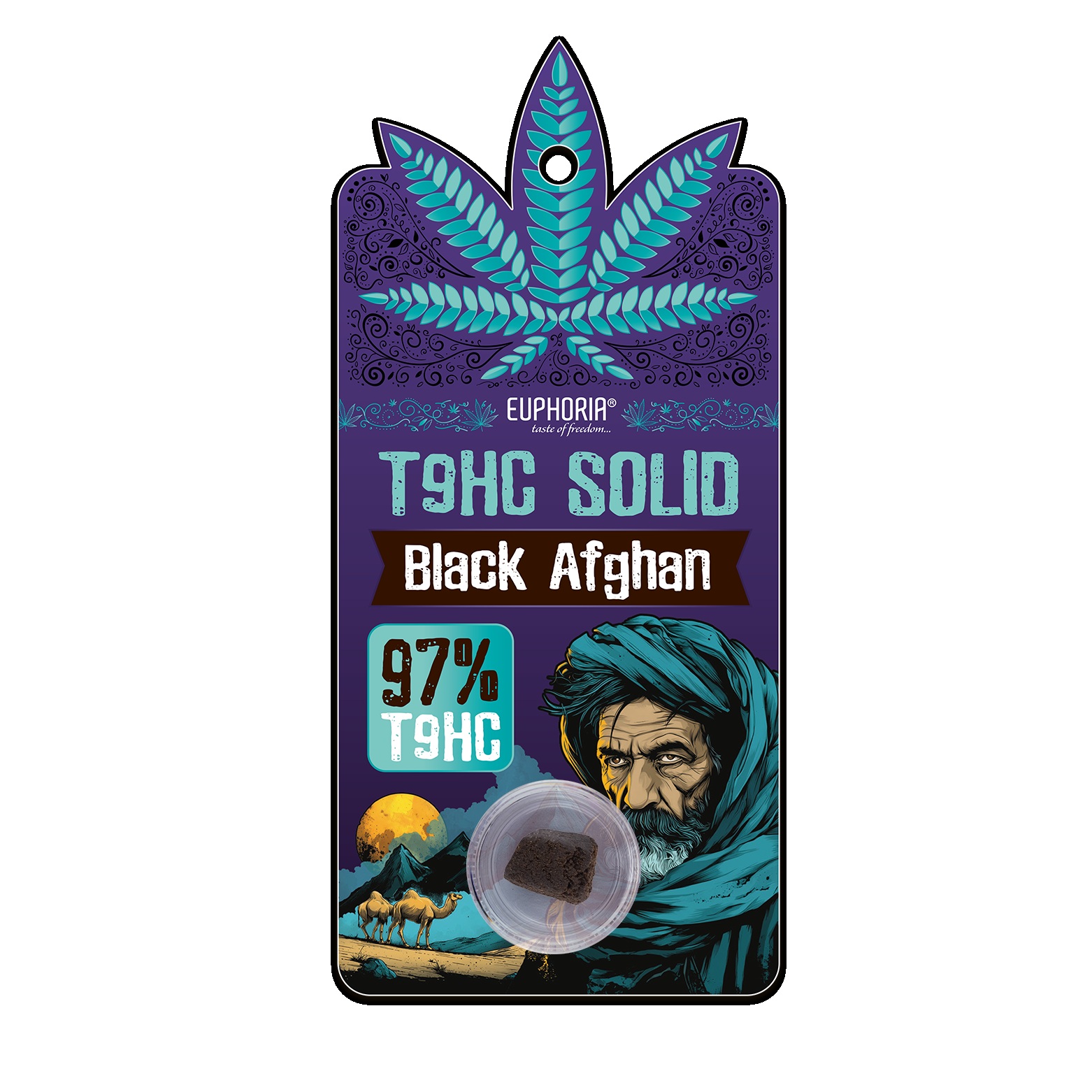 Levně Euphoria T9HC Solid Black Afghan (1 g)
