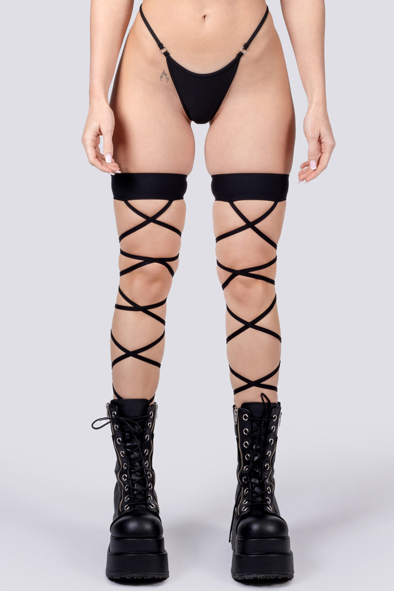 Devil Walking Festivalové páskové návleky na stehna a lýtka