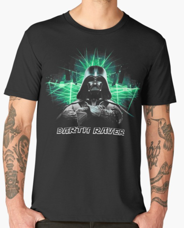 Levně LET's RAVE Párty tričko | Darth Raver