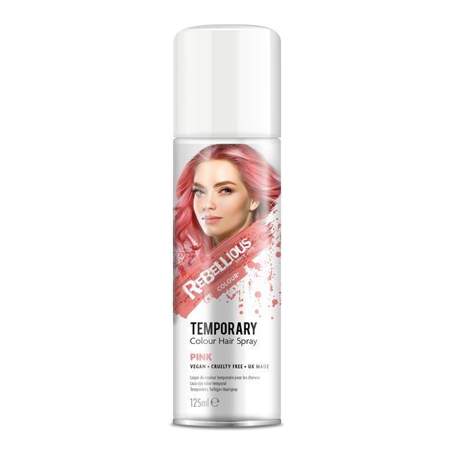 Levně PaintGlow Barevný sprej na vlasy, růžový 125ml