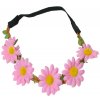Kvetinová čelenka do vlasov svetloružová