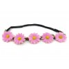 Kvetinová čelenka do vlasov svetloružová
