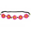 Kvetinová čelenka do vlasov ružová
