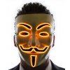 Svítící maska Anonymous Vendeta | Žlutá