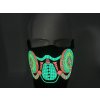 Rave štýlová kukla respirator v3 - maska reagujúca na zvuk