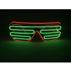 Svítící brýle Shutter style multicolor | Červená & Zelená