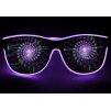 Difrakční svítící brýle | Fialové