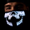 Rave rúška skull - maska reagujúca na zvuk