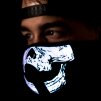 Rave rouška Skull | Maska reagující na zvuk
