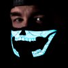 Rave štýlová rúška skull 2 - maska reagujúca na zvuk