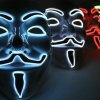 Svítící maska Anonymous Vendeta | Modrá