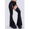 black bell bottoms chaps close view