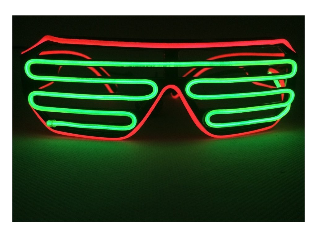 254 5 svitici bryle shutter style multicolor cervena zelena