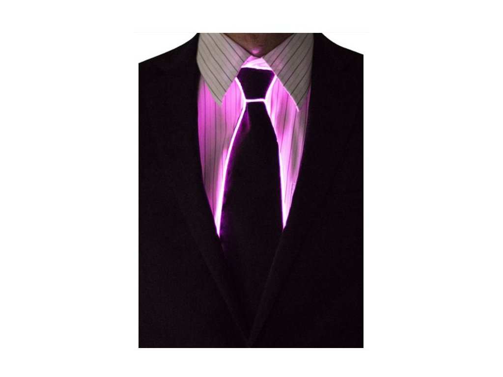 281 2 light up kravata ruzova