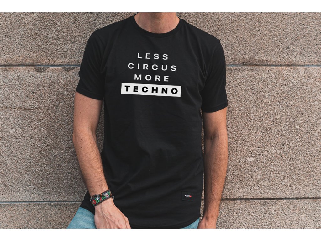 2444 cerne prodlouzene tricko less circus