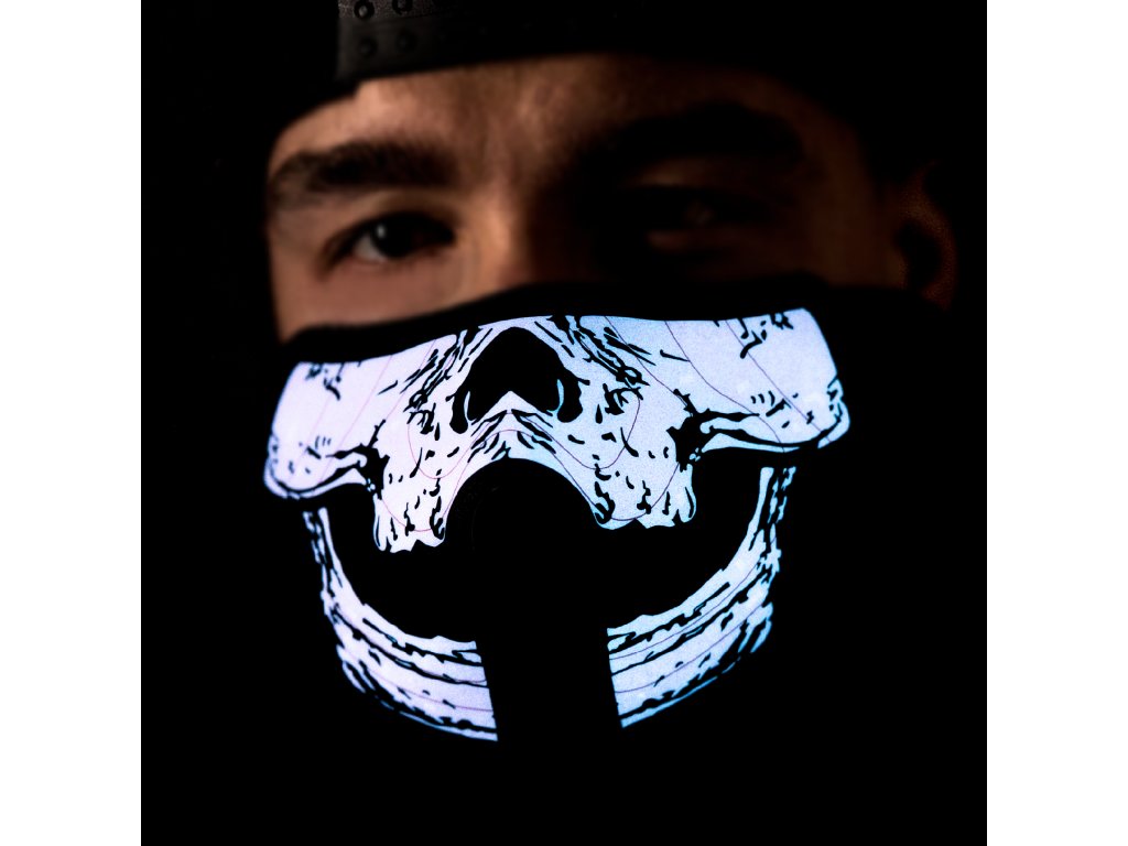 Rave-Maske- Skull - Maske, die auf Geräusche reagiert