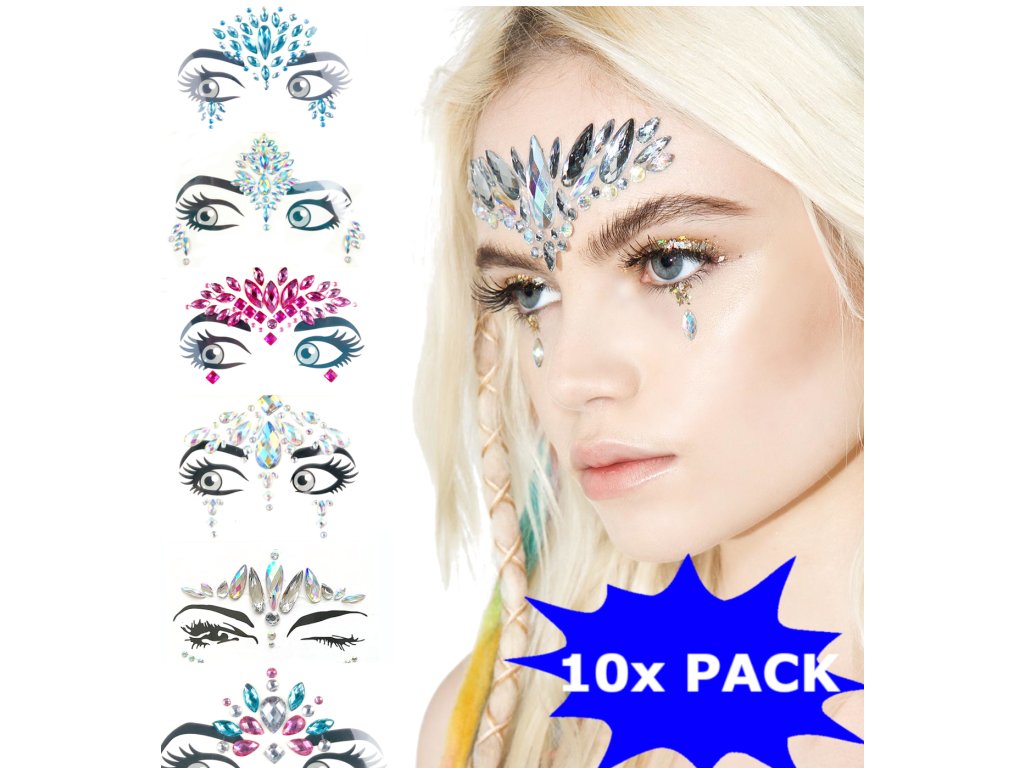 980 1 set samolepicich kaminku na oblicej 10x mix