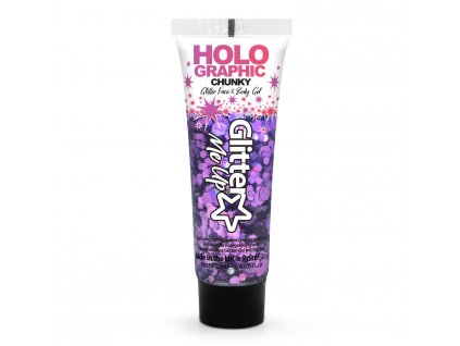 Großes Glitzergel für Gesicht / Körper - Ultra Violet 12ml