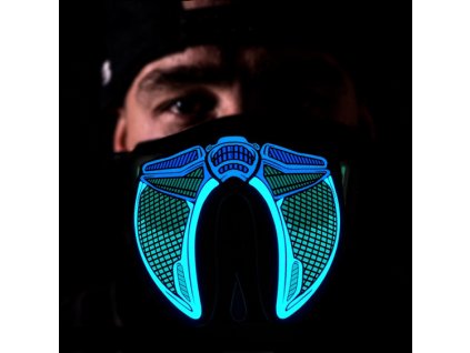 1115 1 rave svitici rouska robot maska reagujici na zvuk